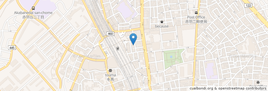 Mapa de ubicacion de いこい en 日本, 東京都, 北区.