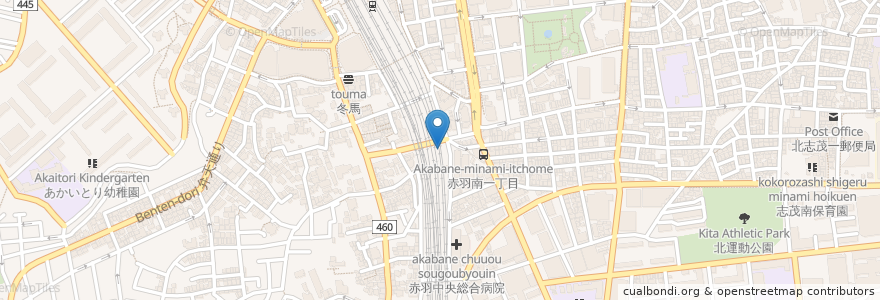 Mapa de ubicacion de どらっぐぱぱす en Jepun, 東京都, 北区.