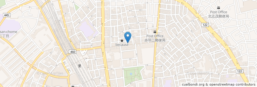 Mapa de ubicacion de クスリオーエスドラッグ en Japonya, 東京都, 北区.