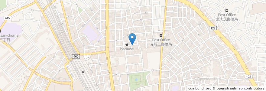Mapa de ubicacion de 深野歯科 en ژاپن, 東京都, 北区.