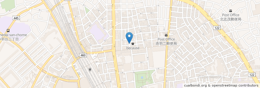 Mapa de ubicacion de 喫茶ユートピア en ژاپن, 東京都, 北区.