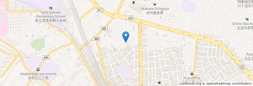 Mapa de ubicacion de 赤羽霊園 en اليابان, 東京都, 北区.