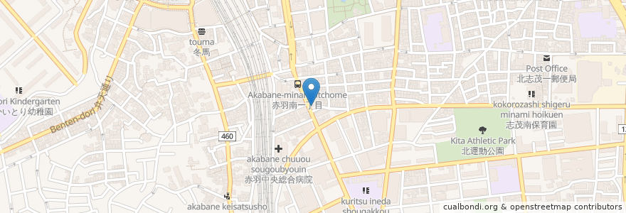 Mapa de ubicacion de 来来軒 en Japon, Tokyo, 北区.