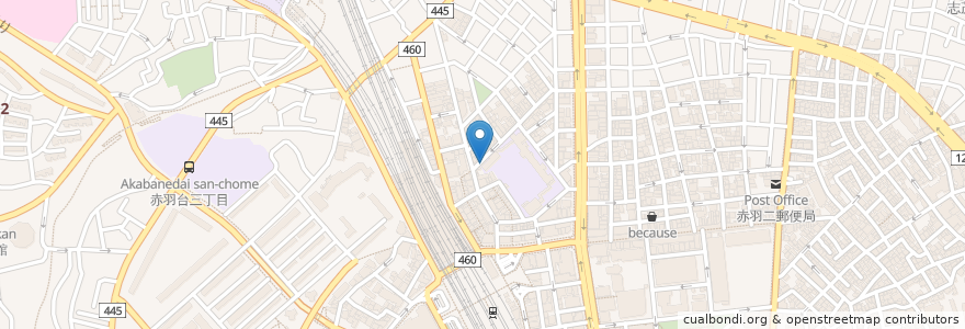 Mapa de ubicacion de 赤羽消防団 en 日本, 東京都, 北区.