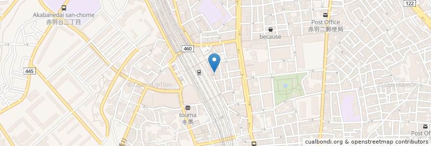 Mapa de ubicacion de 梅の木新館 en 日本, 東京都, 北区.