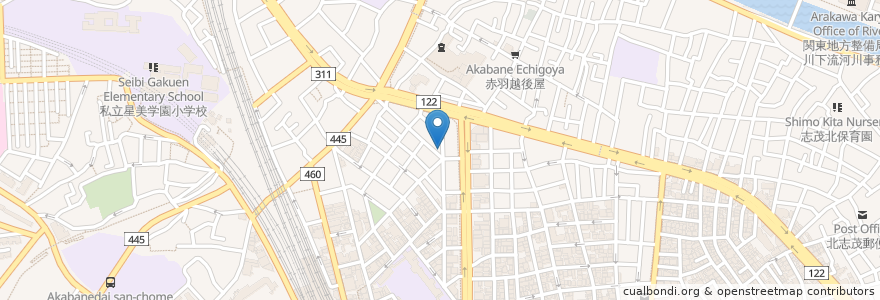 Mapa de ubicacion de Snack Sele en Japón, Tokio, Kita.