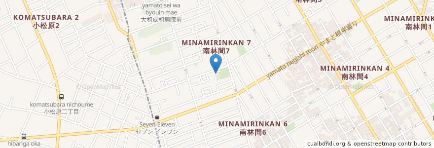 Mapa de ubicacion de コミュニティセンター南林間会館 en ژاپن, 神奈川県, 大和市.