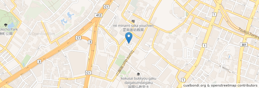 Mapa de ubicacion de スペイン大使館 en اليابان, 東京都, 港区.