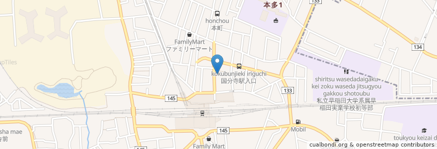 Mapa de ubicacion de みずほ女性クリニック en Jepun, 東京都, 国分寺市.