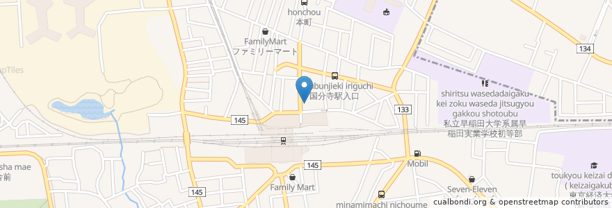 Mapa de ubicacion de Vin Passion en Япония, Токио, Кокубундзи.