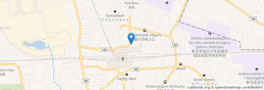 Mapa de ubicacion de だいごろう en Japan, Tokio, 国分寺市.