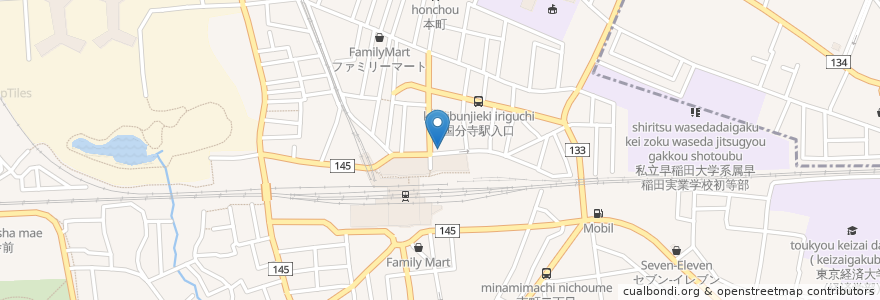 Mapa de ubicacion de サンドラッグ en ژاپن, 東京都, 国分寺市.