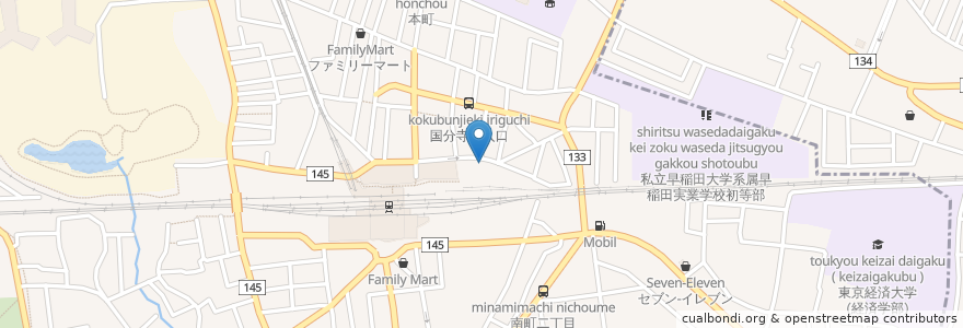 Mapa de ubicacion de Sガスト en Jepun, 東京都, 国分寺市.