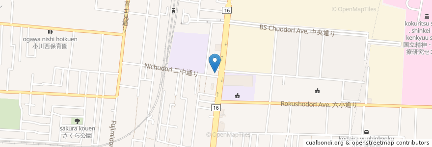 Mapa de ubicacion de タガヤ歯科クリニック en 日本, 東京都, 小平市.