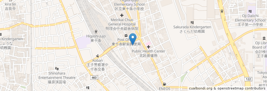 Mapa de ubicacion de cafe&eatery pan en Japão, Tóquio, 北区.