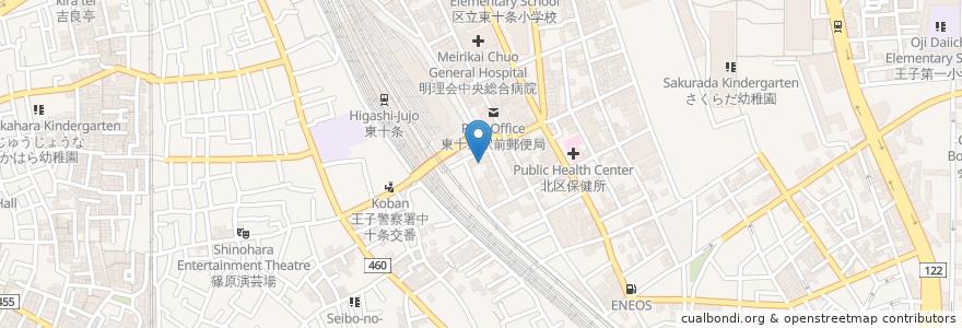Mapa de ubicacion de つち活 en Giappone, Tokyo, 北区.