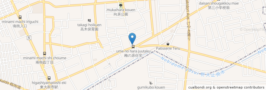 Mapa de ubicacion de You en Japão, Tóquio, 東大和市.