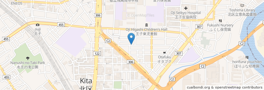 Mapa de ubicacion de 居酒屋 うさぎ;なるい en Japão, Tóquio, 北区.