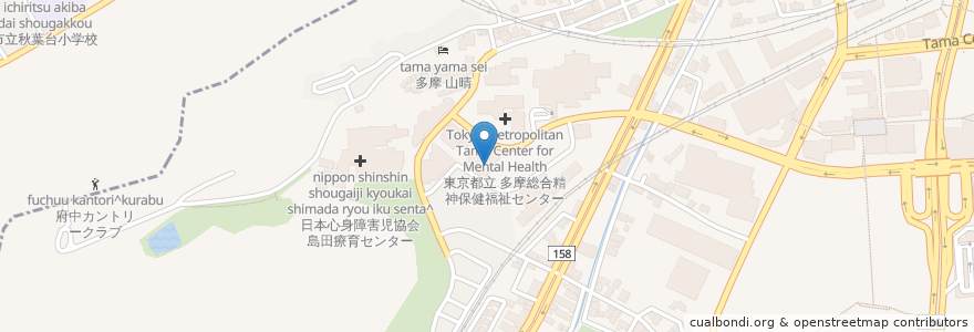Mapa de ubicacion de あいクリニック中沢 en Japan, 東京都, 八王子市.