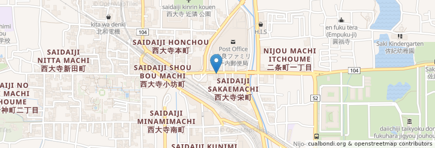 Mapa de ubicacion de 宮本むなし en Japão, 奈良県, 奈良市.
