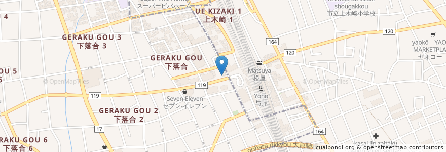 Mapa de ubicacion de つけ麺 R&B en Japão, 埼玉県, さいたま市, 浦和区.