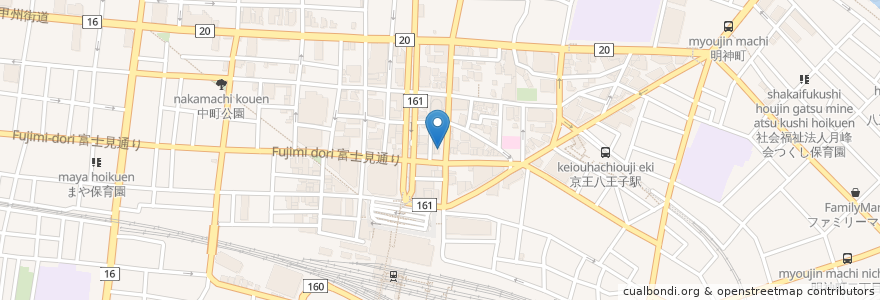 Mapa de ubicacion de cii-cii-yaa en Japan, 東京都, 八王子市.