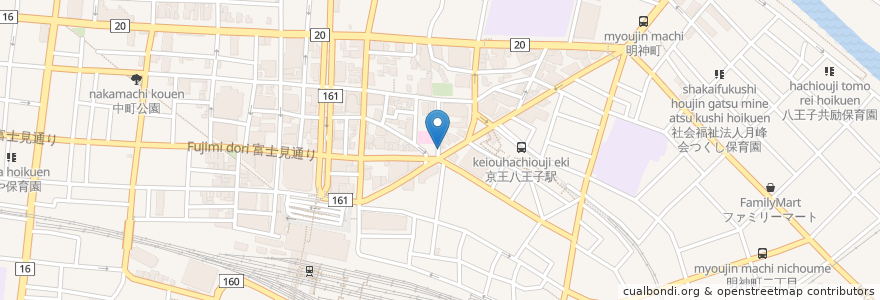 Mapa de ubicacion de 九州ラーメン 桜島 en Japão, Tóquio, 八王子市.