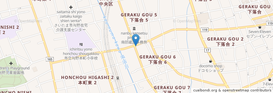Mapa de ubicacion de まこと歯科クリニック en Japan, Saitama Prefecture, Saitama, Chuo Ward.