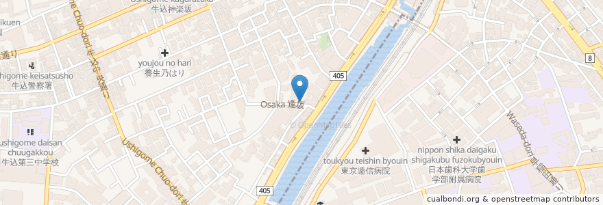 Mapa de ubicacion de 築土神社 en 日本, 东京都/東京都.