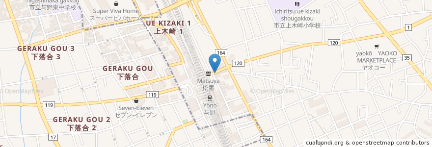 Mapa de ubicacion de ろばた焼馬上盃 en Japan, 埼玉県, さいたま市, 浦和区.