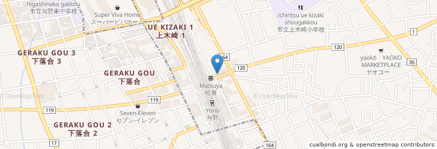 Mapa de ubicacion de 庄や与野東口店 en Япония, Сайтама, Сайтама, 浦和区.
