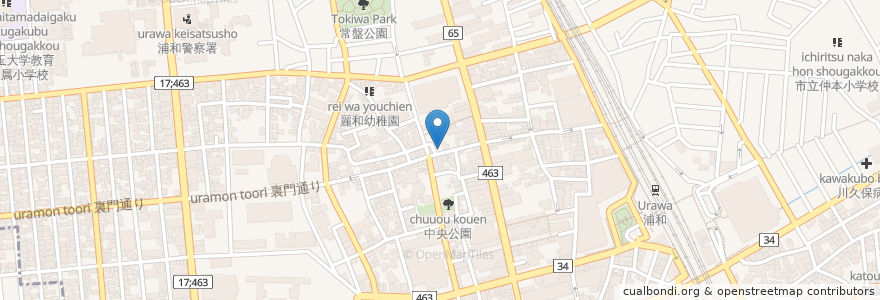 Mapa de ubicacion de いとう歯科医院 en Giappone, Prefettura Di Saitama, さいたま市, 浦和区.