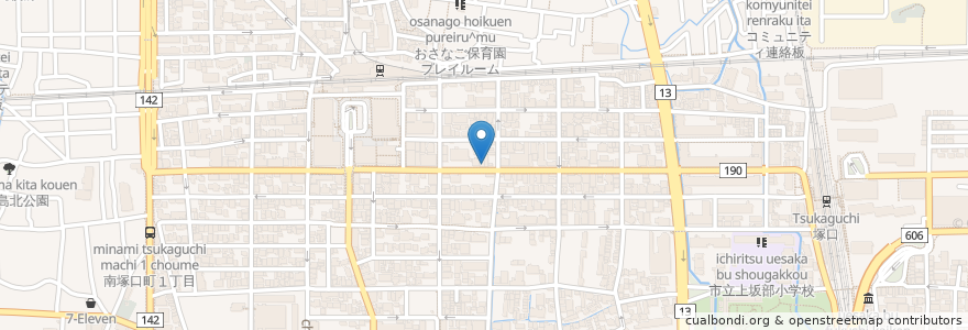 Mapa de ubicacion de 鳥貴族 en Jepun, 兵庫県, 尼崎市.