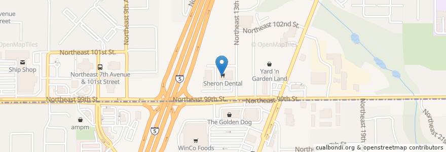 Mapa de ubicacion de Sheron Dental en 美利坚合众国/美利堅合眾國, 华盛顿州 / 華盛頓州, Clark County, Salmon Creek.