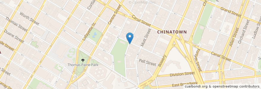 Mapa de ubicacion de Shanghai Cruisine en Vereinigte Staaten Von Amerika, New York, New York, New York County, Manhattan.