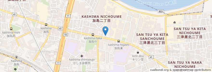 Mapa de ubicacion de すき家 en Япония, Осака, 大阪市, 淀川区.