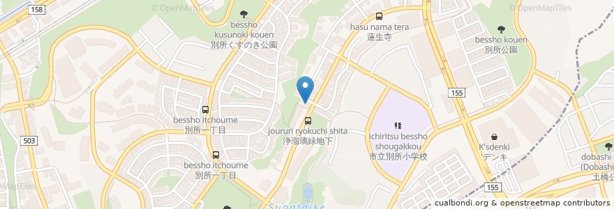 Mapa de ubicacion de マリン薬局 en Japan, Tokyo, Hachioji.