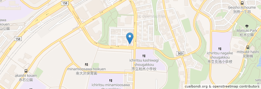 Mapa de ubicacion de しょこら亭 en 일본, 도쿄도, 八王子市.