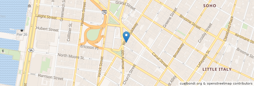 Mapa de ubicacion de Pepolino en 美利坚合众国/美利堅合眾國, 纽约州 / 紐約州, 纽约, 纽约县, Manhattan, Manhattan Community Board 2.