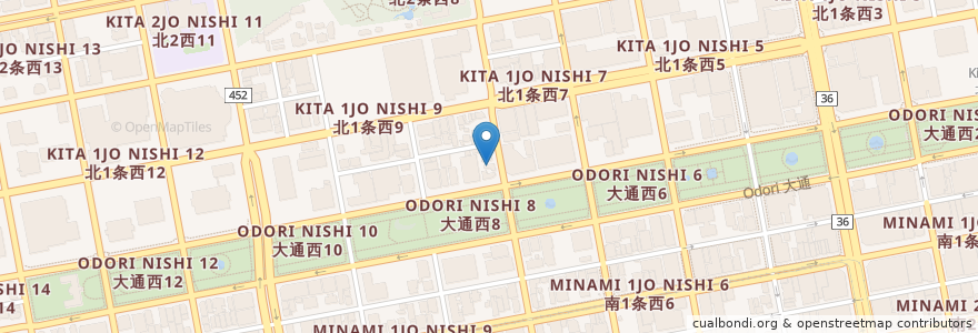 Mapa de ubicacion de 満とり en Giappone, Prefettura Di Hokkaidō, 石狩振興局, 札幌市, 中央区.
