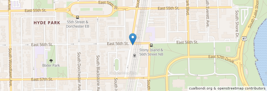 Mapa de ubicacion de Lake Park Ave & 56th St en United States, Illinois, Chicago.