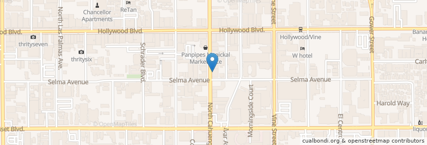 Mapa de ubicacion de The Powder Room en アメリカ合衆国, カリフォルニア州, Los Angeles County, ロサンゼルス.