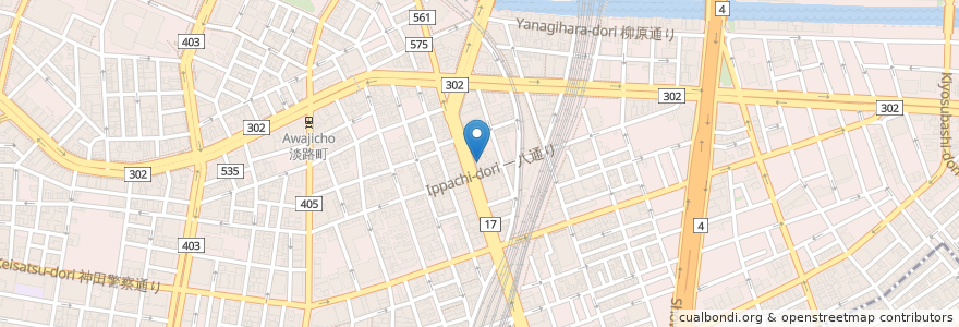 Mapa de ubicacion de おきらく食堂 en Jepun, 東京都, 千代田区.