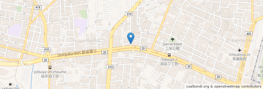 Mapa de ubicacion de 焼きトン あかし en اليابان, 東京都, 新宿区.