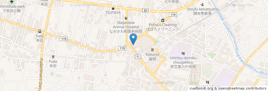 Mapa de ubicacion de らーめん和屋 en ژاپن, 東京都, 調布市.