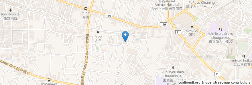 Mapa de ubicacion de 須藤クリニック en Japón, Tokio, Chofu.