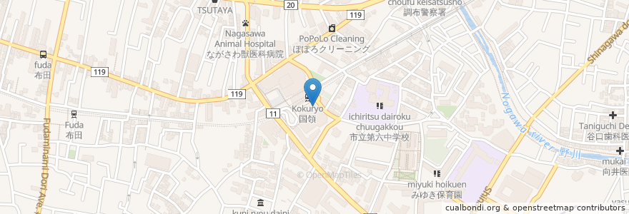 Mapa de ubicacion de オリジン弁当 en Japan, 東京都, 調布市.