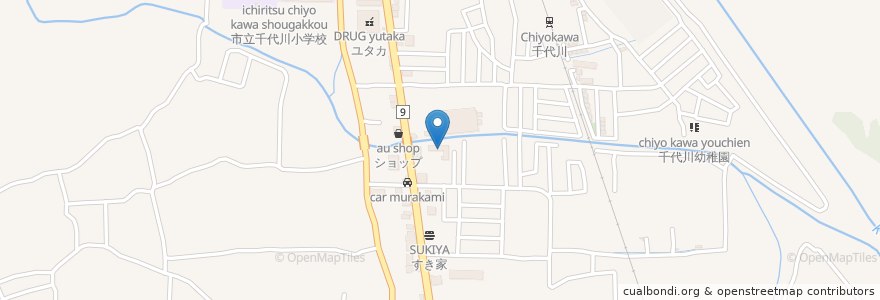 Mapa de ubicacion de アルベーレ カンターレ en Japón, Prefectura De Kioto, 亀岡市.