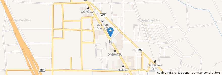 Mapa de ubicacion de 京都銀行 en Japão, 京都府, 亀岡市.