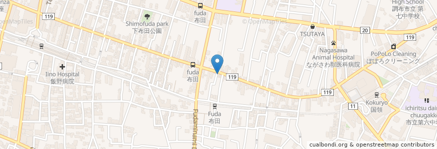 Mapa de ubicacion de ケイジ en Jepun, 東京都, 調布市.